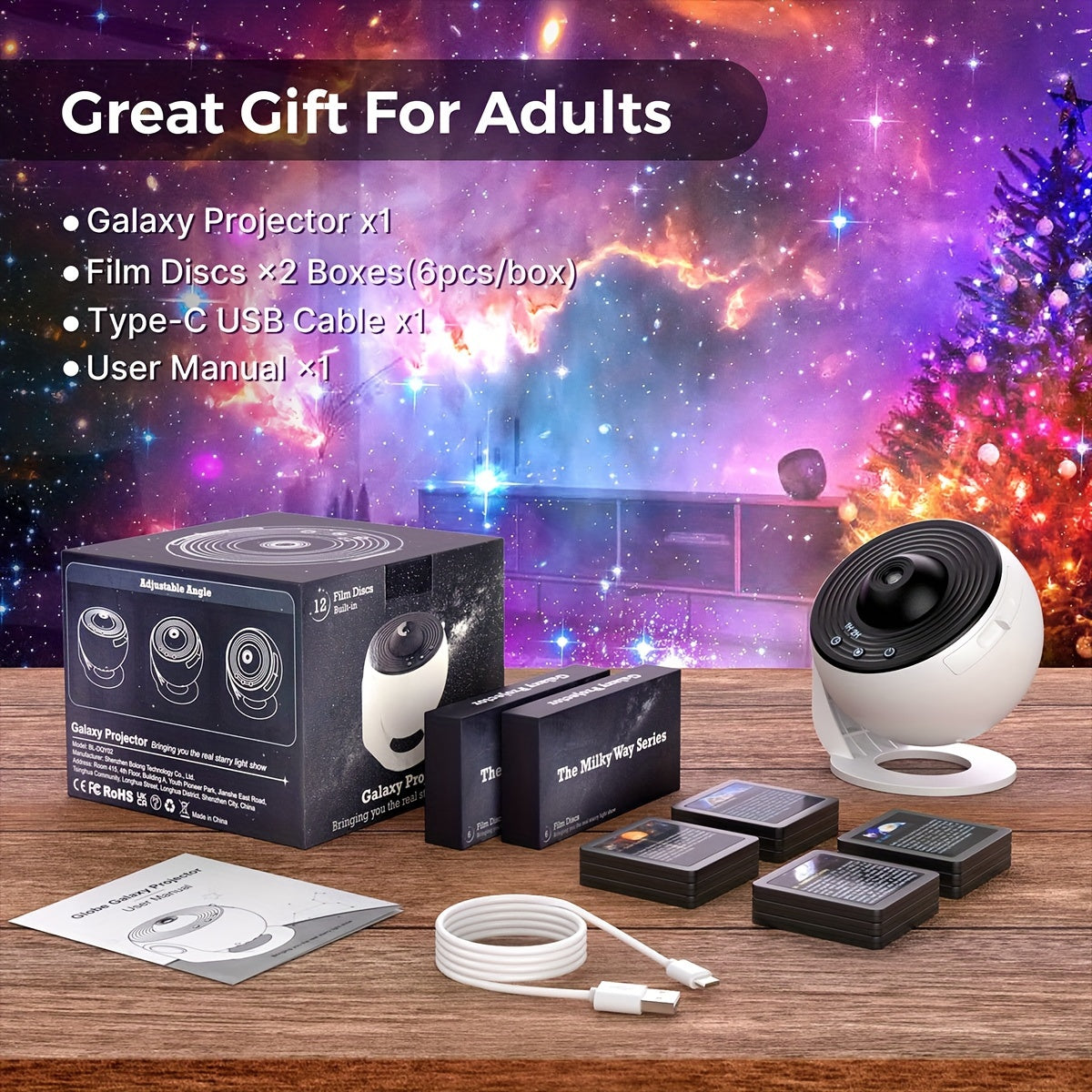 LED Galaxy Projector – “Night VYB” Edition